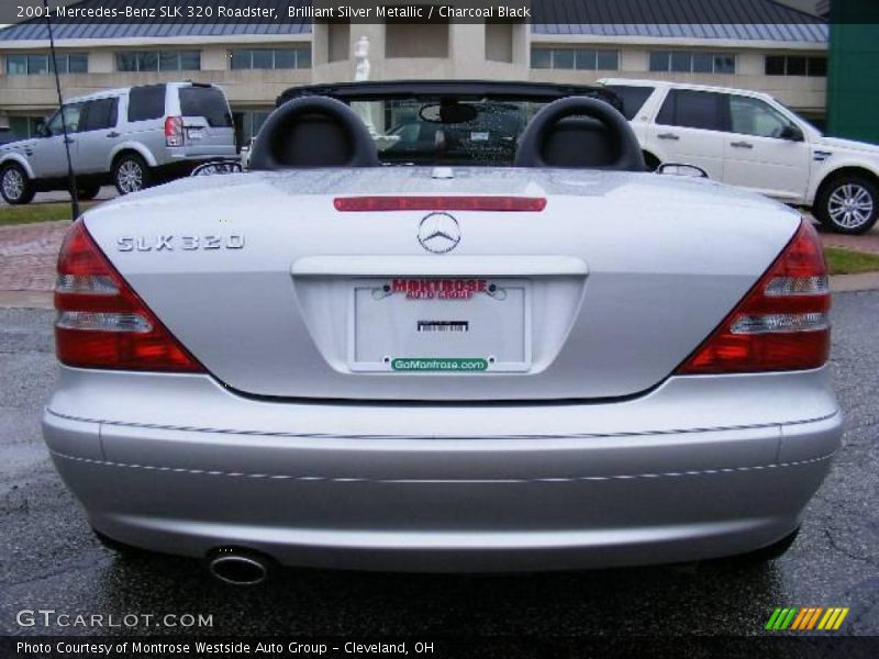 Brilliant Silver Metallic / Charcoal Black 2001 Mercedes-Benz SLK 320 Roadster