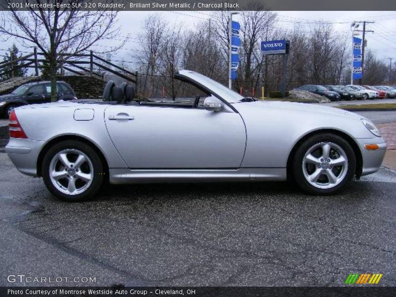 Brilliant Silver Metallic / Charcoal Black 2001 Mercedes-Benz SLK 320 Roadster
