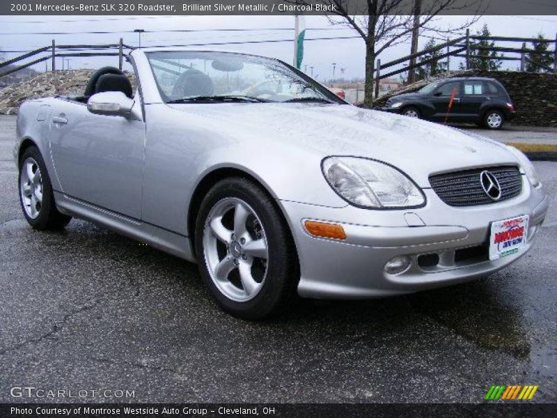 Brilliant Silver Metallic / Charcoal Black 2001 Mercedes-Benz SLK 320 Roadster
