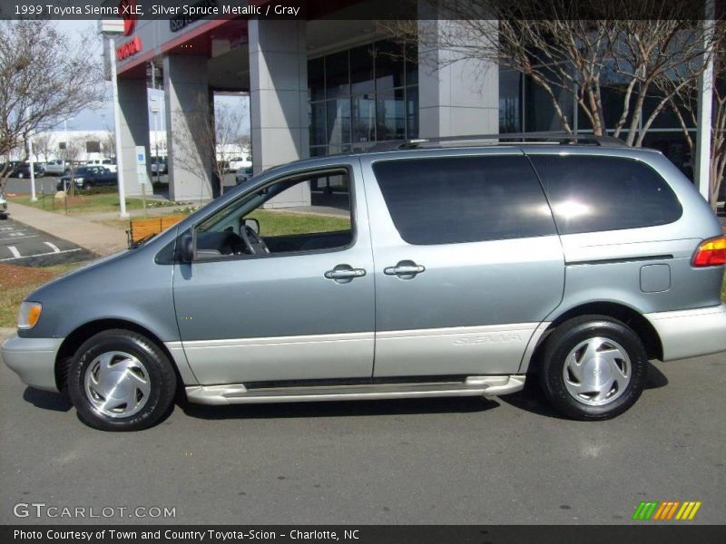 Silver Spruce Metallic / Gray 1999 Toyota Sienna XLE