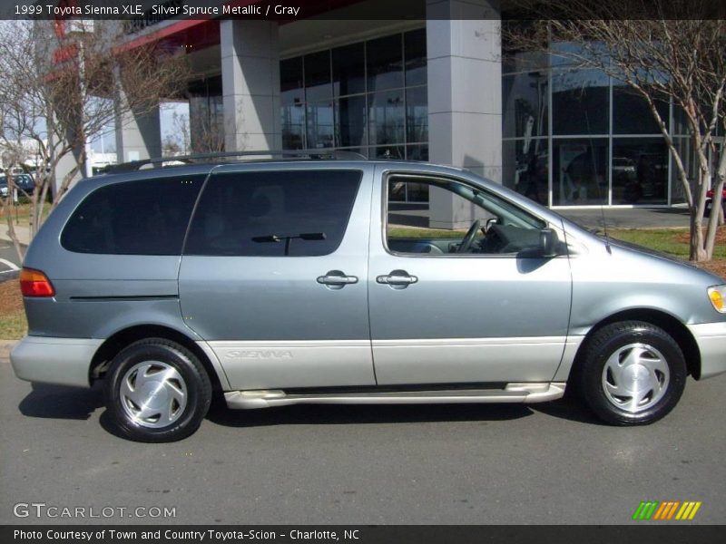 Silver Spruce Metallic / Gray 1999 Toyota Sienna XLE