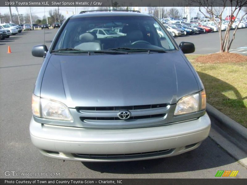 Silver Spruce Metallic / Gray 1999 Toyota Sienna XLE