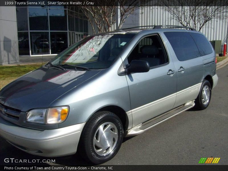 Silver Spruce Metallic / Gray 1999 Toyota Sienna XLE