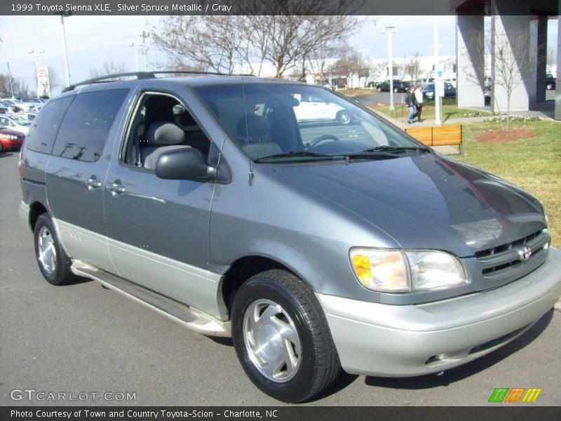 Silver Spruce Metallic / Gray 1999 Toyota Sienna XLE