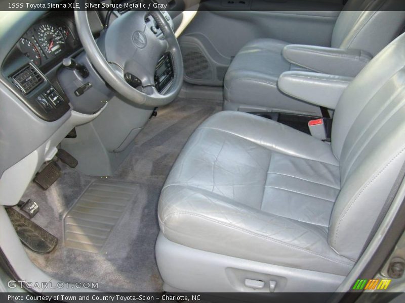 Silver Spruce Metallic / Gray 1999 Toyota Sienna XLE
