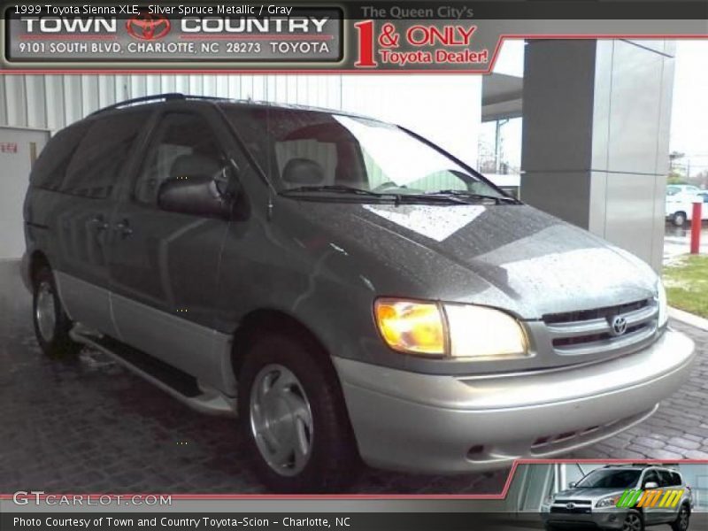 Silver Spruce Metallic / Gray 1999 Toyota Sienna XLE