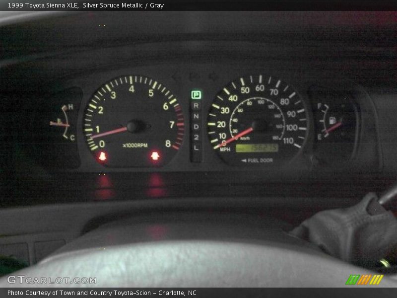 Silver Spruce Metallic / Gray 1999 Toyota Sienna XLE