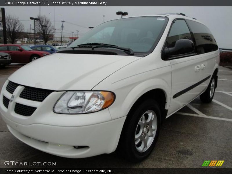 Stone White / Medium Slate Gray 2004 Dodge Caravan SXT