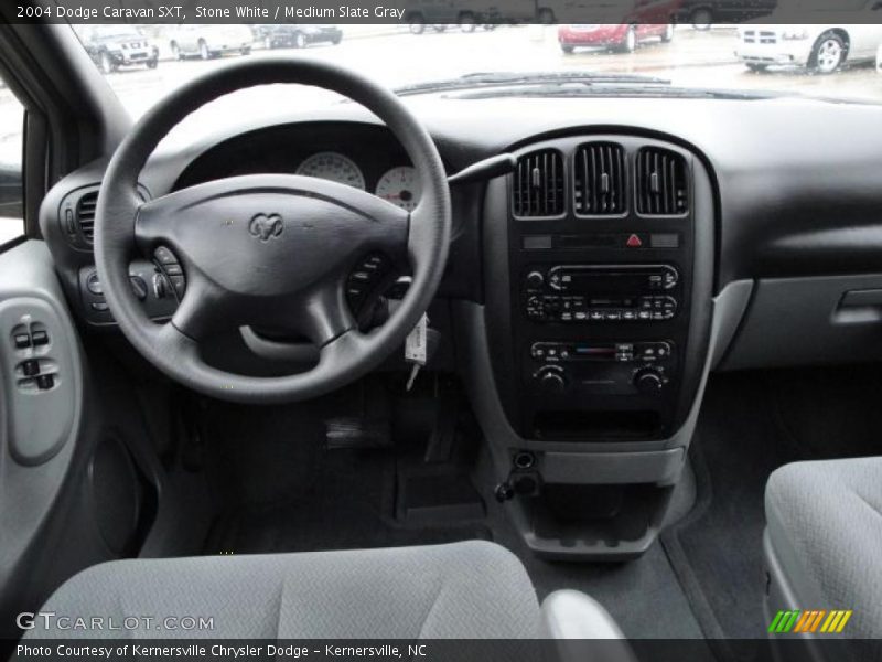 Stone White / Medium Slate Gray 2004 Dodge Caravan SXT