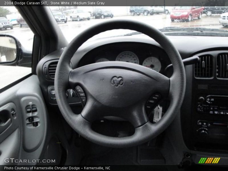 Stone White / Medium Slate Gray 2004 Dodge Caravan SXT