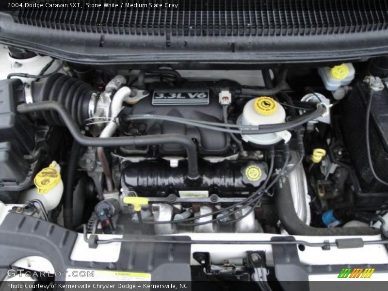 Stone White / Medium Slate Gray 2004 Dodge Caravan SXT
