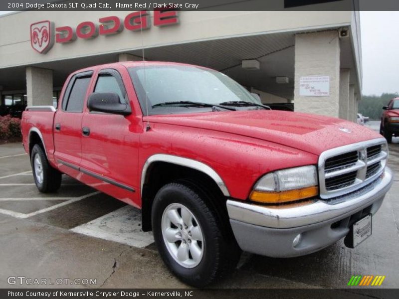 Flame Red / Dark Slate Gray 2004 Dodge Dakota SLT Quad Cab