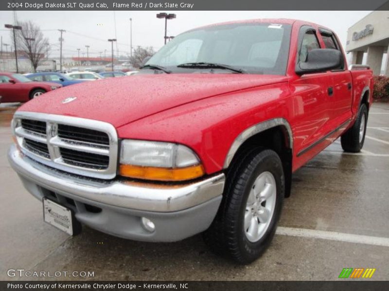 Flame Red / Dark Slate Gray 2004 Dodge Dakota SLT Quad Cab