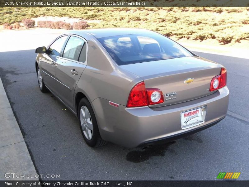 Sandstone Metallic / Cocoa/Cashmere Beige 2008 Chevrolet Malibu LS Sedan
