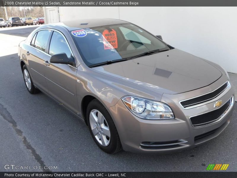 Sandstone Metallic / Cocoa/Cashmere Beige 2008 Chevrolet Malibu LS Sedan
