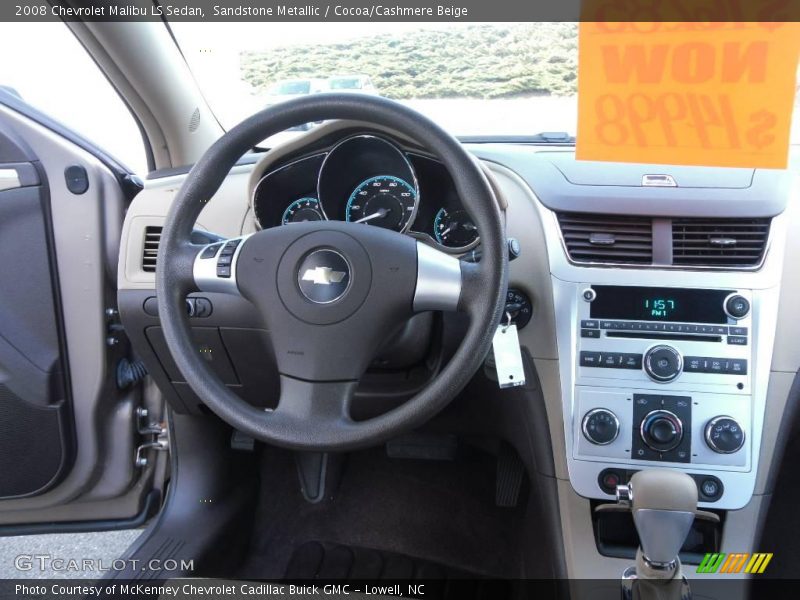Sandstone Metallic / Cocoa/Cashmere Beige 2008 Chevrolet Malibu LS Sedan