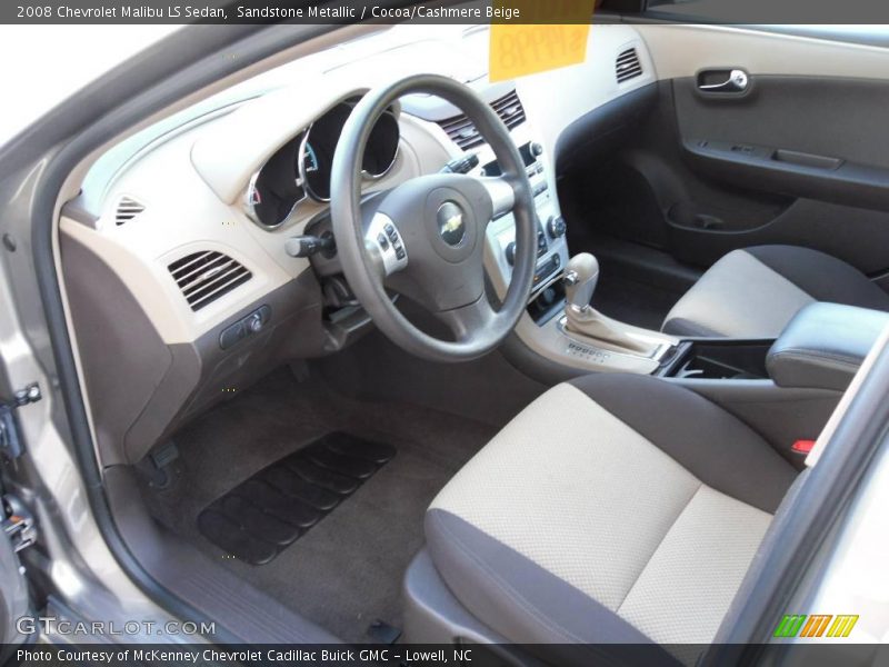 Sandstone Metallic / Cocoa/Cashmere Beige 2008 Chevrolet Malibu LS Sedan