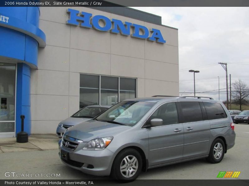 Slate Green Metallic / Gray 2006 Honda Odyssey EX