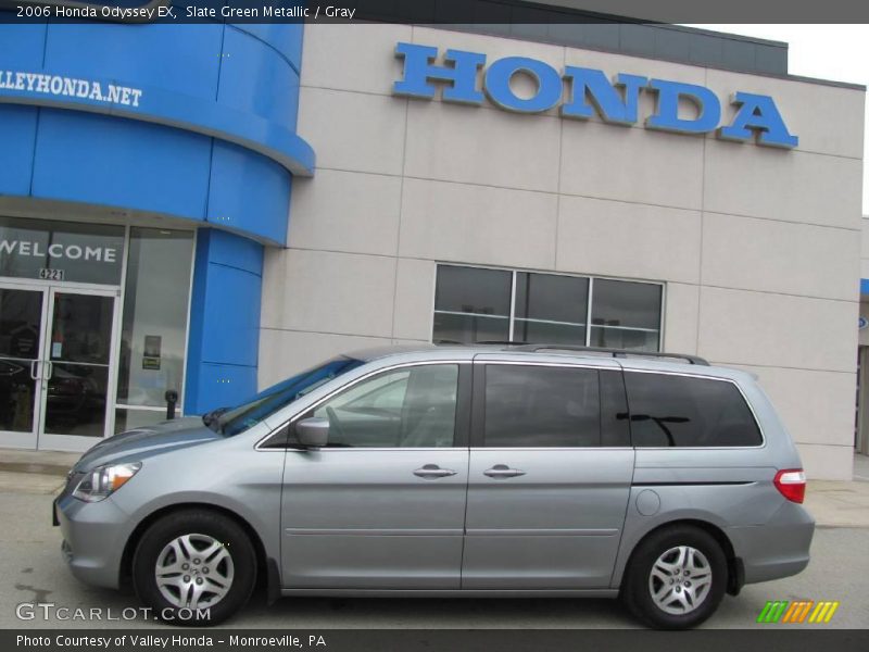 Slate Green Metallic / Gray 2006 Honda Odyssey EX