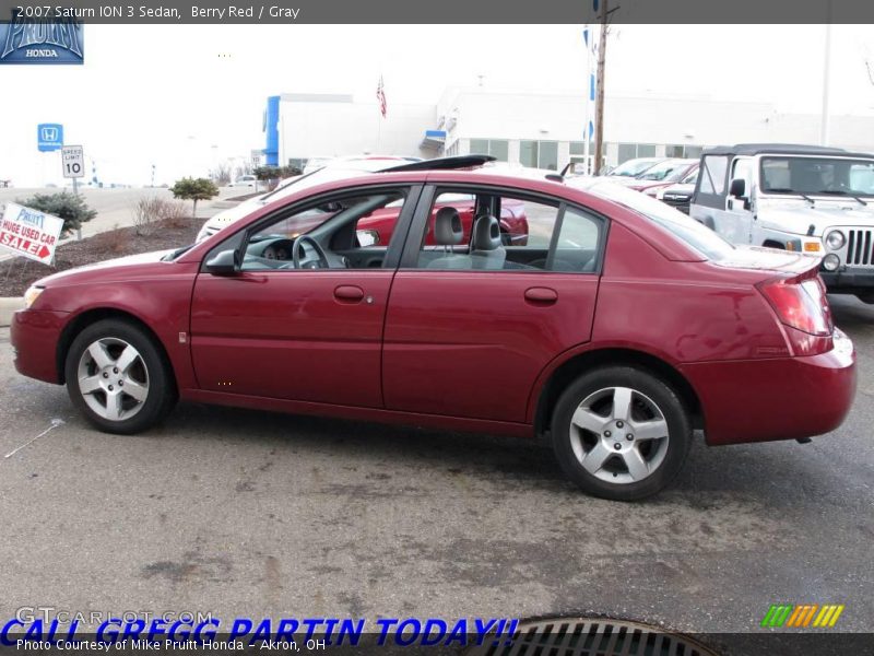 Berry Red / Gray 2007 Saturn ION 3 Sedan