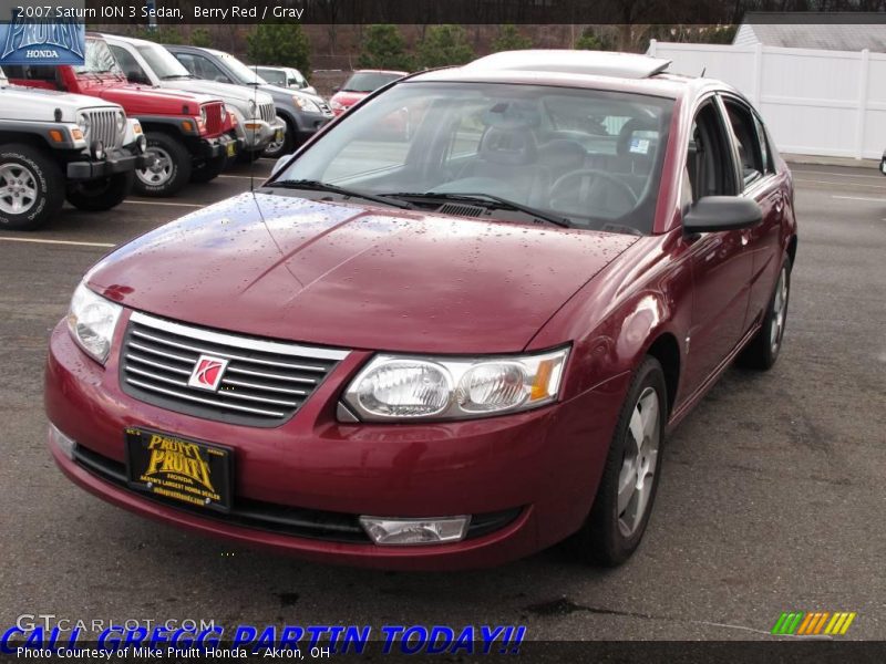 Berry Red / Gray 2007 Saturn ION 3 Sedan