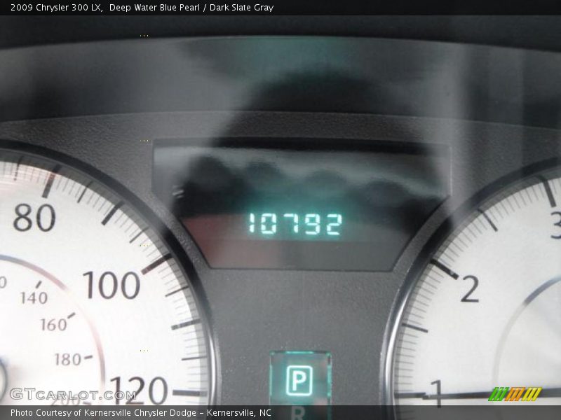 Deep Water Blue Pearl / Dark Slate Gray 2009 Chrysler 300 LX