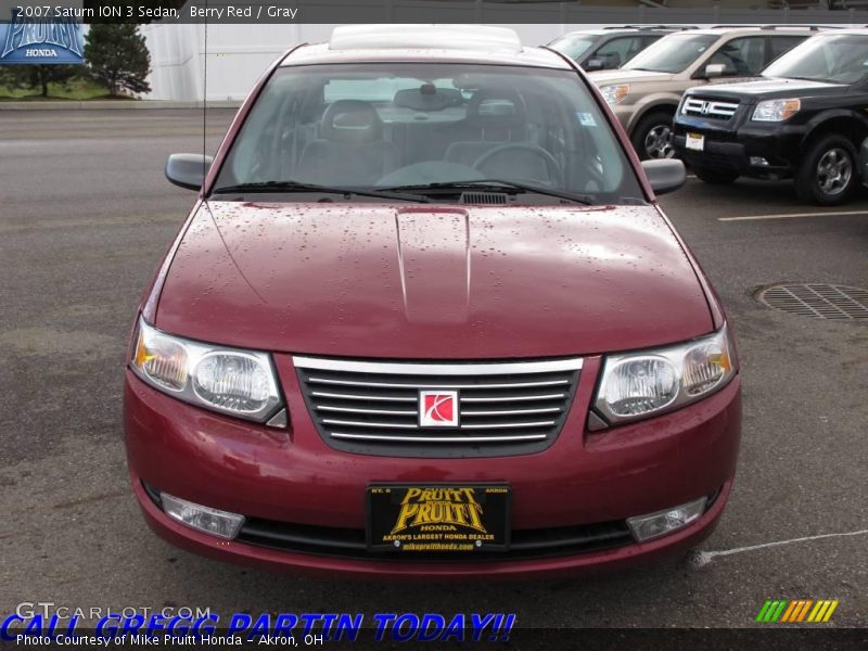 Berry Red / Gray 2007 Saturn ION 3 Sedan