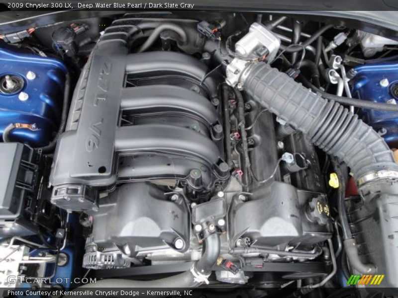 Deep Water Blue Pearl / Dark Slate Gray 2009 Chrysler 300 LX