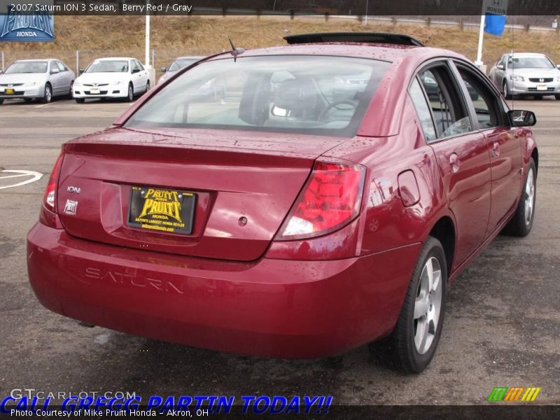 Berry Red / Gray 2007 Saturn ION 3 Sedan