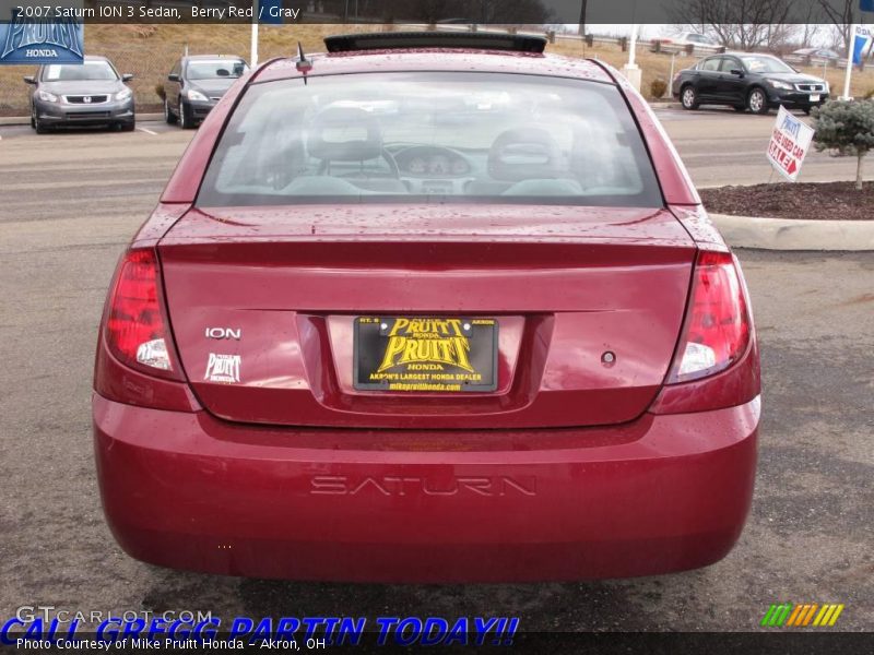 Berry Red / Gray 2007 Saturn ION 3 Sedan