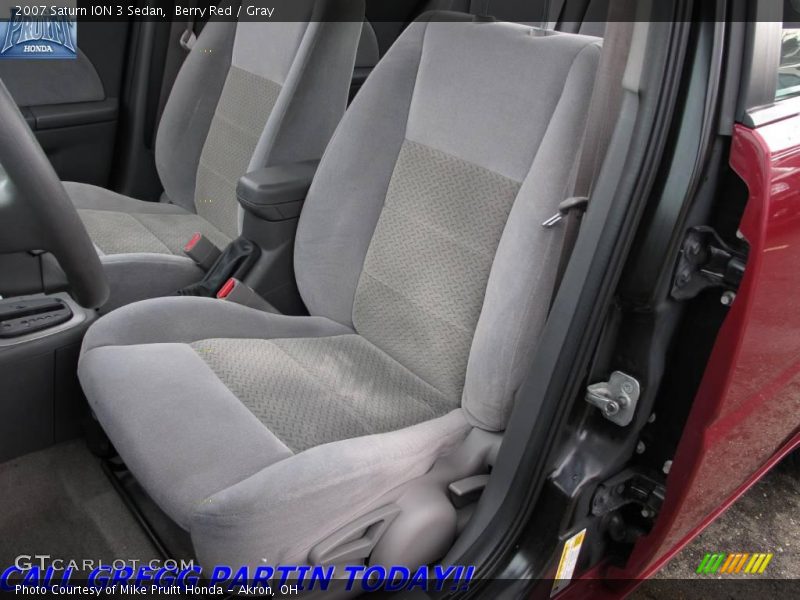 Berry Red / Gray 2007 Saturn ION 3 Sedan
