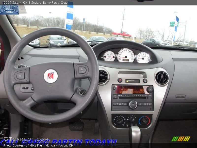 Berry Red / Gray 2007 Saturn ION 3 Sedan