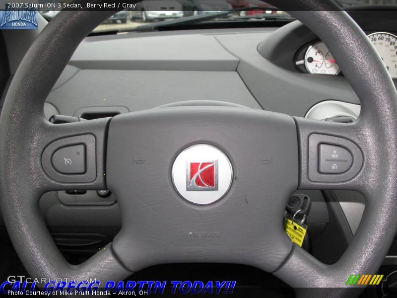 Berry Red / Gray 2007 Saturn ION 3 Sedan