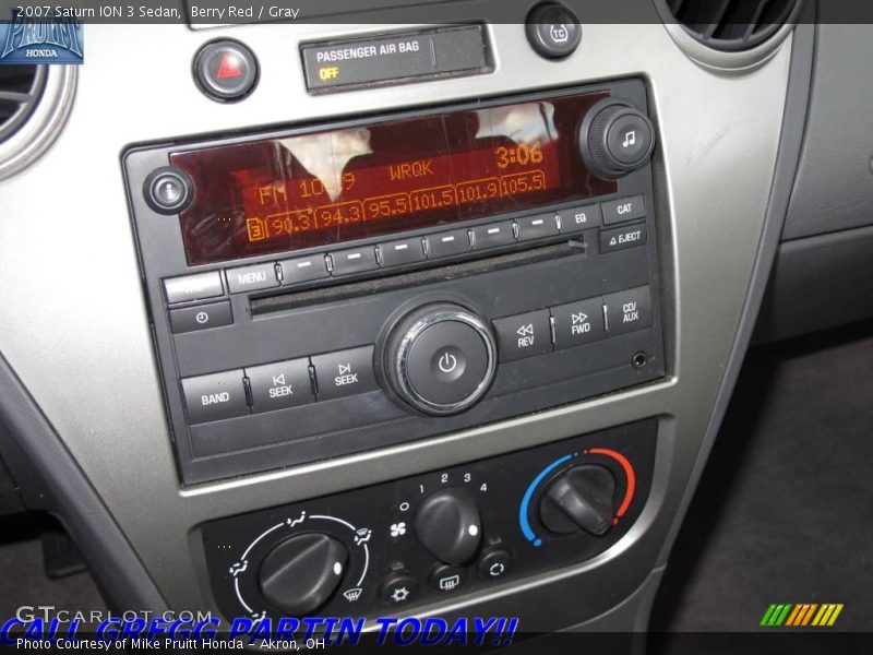 Berry Red / Gray 2007 Saturn ION 3 Sedan