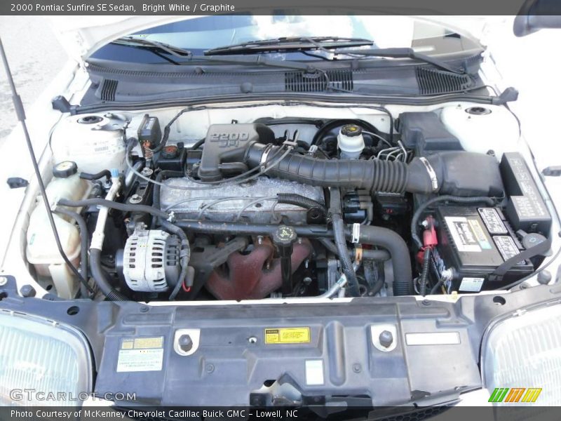 Bright White / Graphite 2000 Pontiac Sunfire SE Sedan