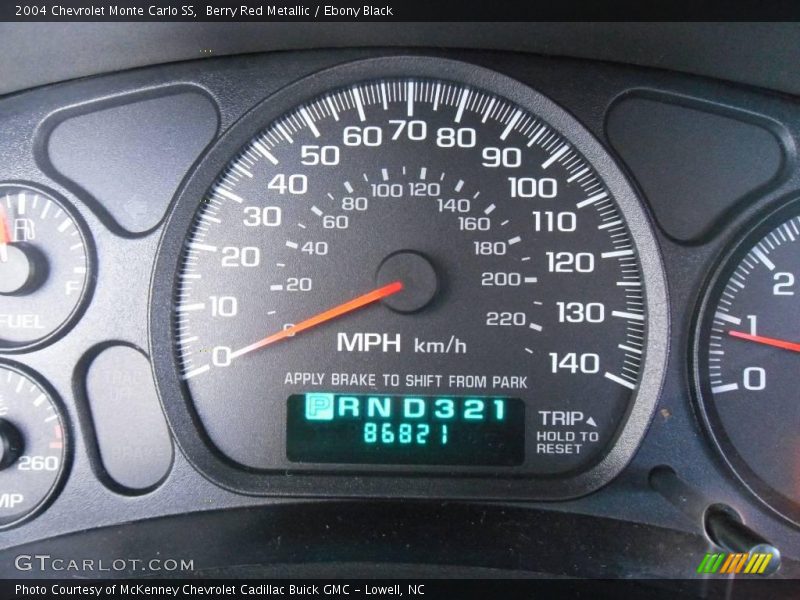 Berry Red Metallic / Ebony Black 2004 Chevrolet Monte Carlo SS
