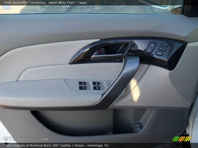 Aspen White Pearl / Taupe 2008 Acura MDX Technology