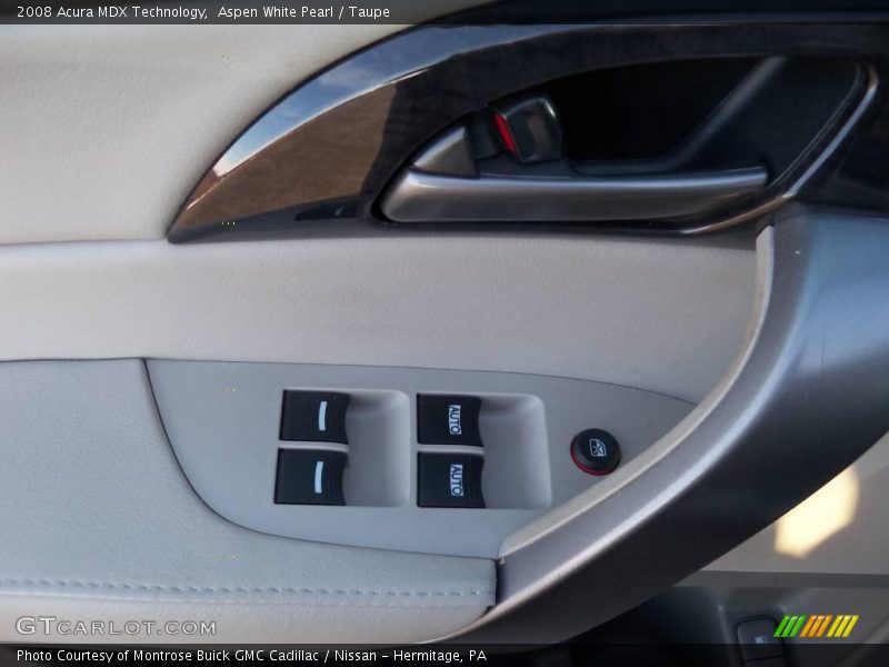 Aspen White Pearl / Taupe 2008 Acura MDX Technology