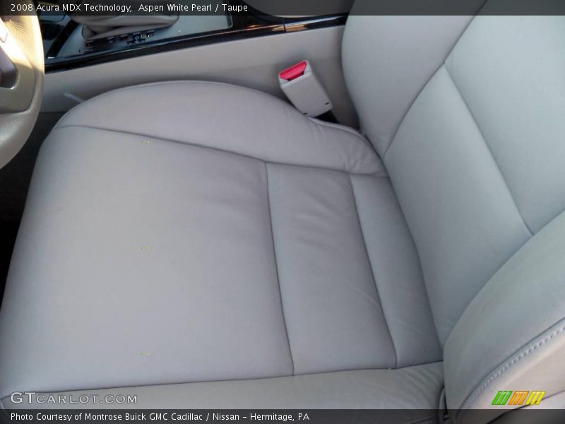 Aspen White Pearl / Taupe 2008 Acura MDX Technology