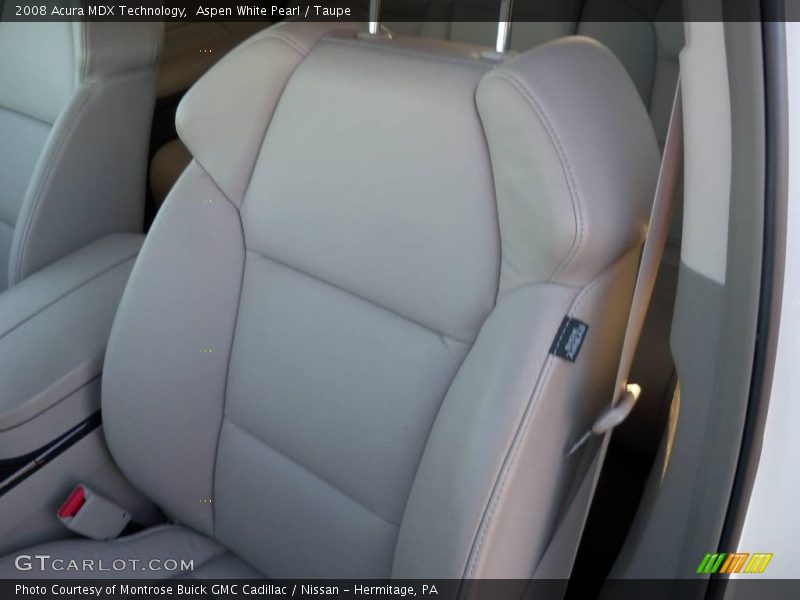 Aspen White Pearl / Taupe 2008 Acura MDX Technology