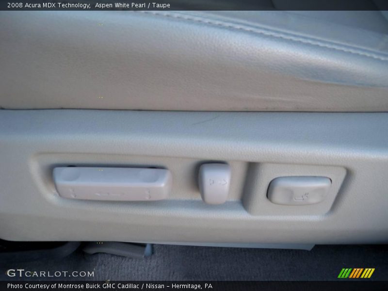 Aspen White Pearl / Taupe 2008 Acura MDX Technology