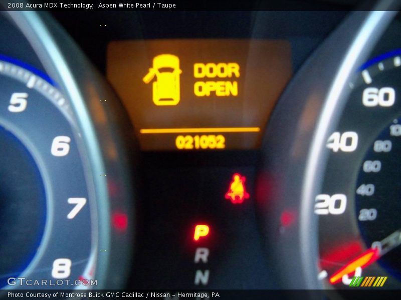 Aspen White Pearl / Taupe 2008 Acura MDX Technology
