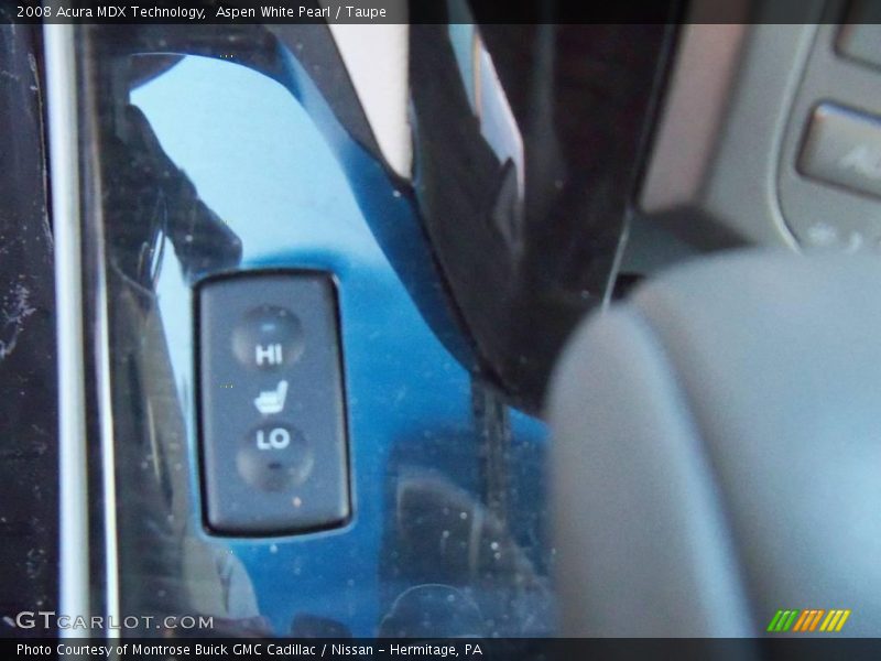 Aspen White Pearl / Taupe 2008 Acura MDX Technology