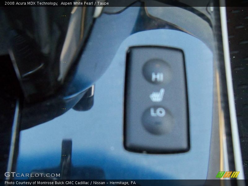 Aspen White Pearl / Taupe 2008 Acura MDX Technology