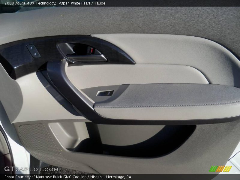 Aspen White Pearl / Taupe 2008 Acura MDX Technology