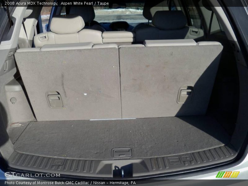 Aspen White Pearl / Taupe 2008 Acura MDX Technology