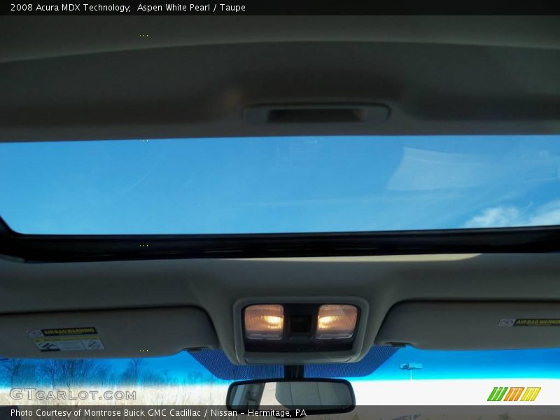 Aspen White Pearl / Taupe 2008 Acura MDX Technology