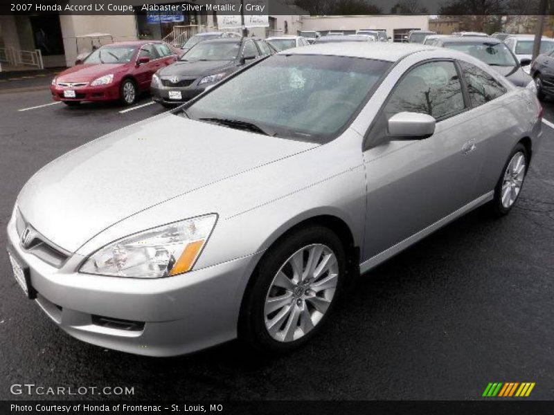 Alabaster Silver Metallic / Gray 2007 Honda Accord LX Coupe