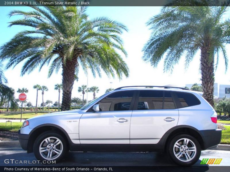 Titanium Silver Metallic / Black 2004 BMW X3 3.0i