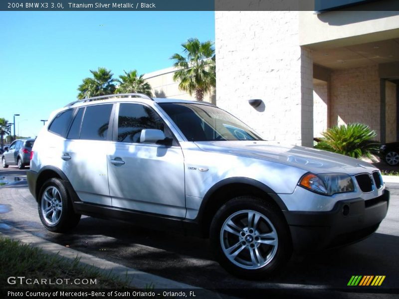 Titanium Silver Metallic / Black 2004 BMW X3 3.0i